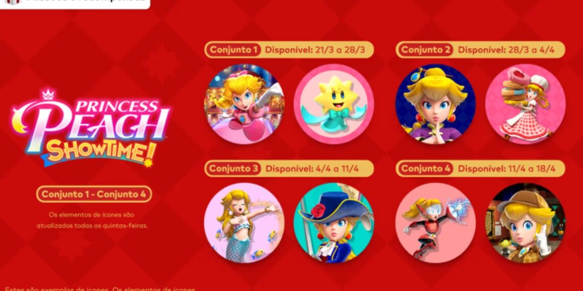 Resgate agora icones exclusivos de Princess Peach Showtime no Nintendo Switch Online