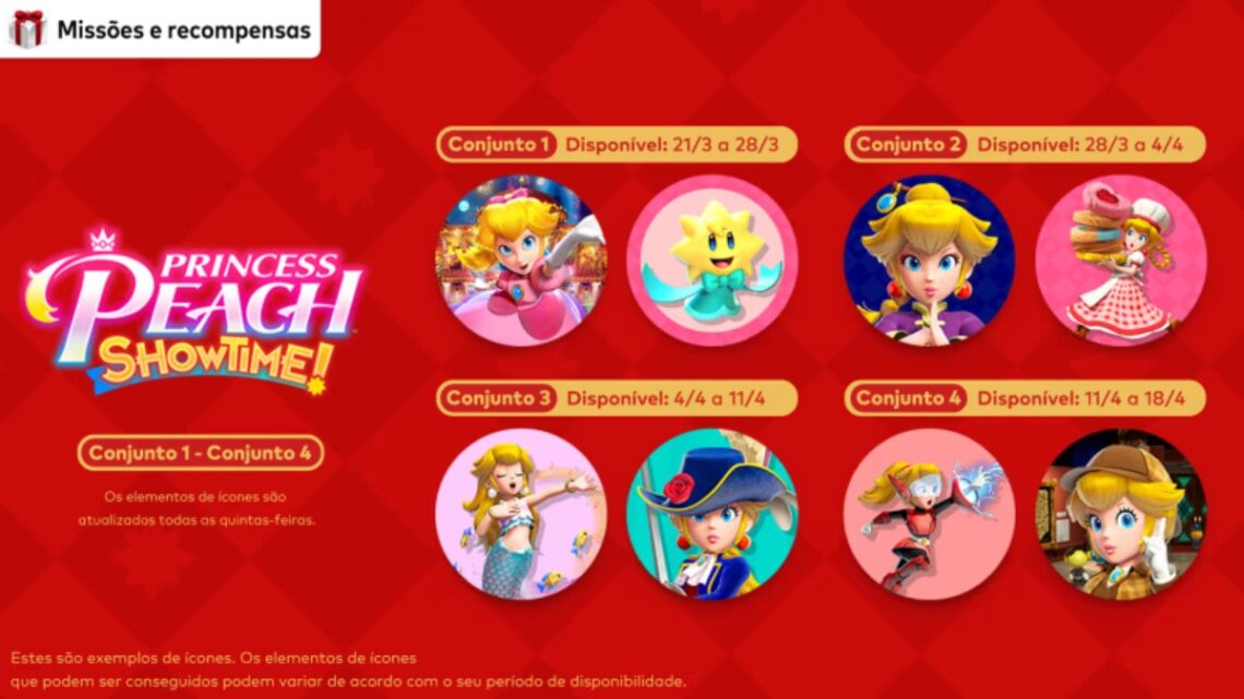 Resgate agora icones exclusivos de Princess Peach Showtime no Nintendo Switch Online